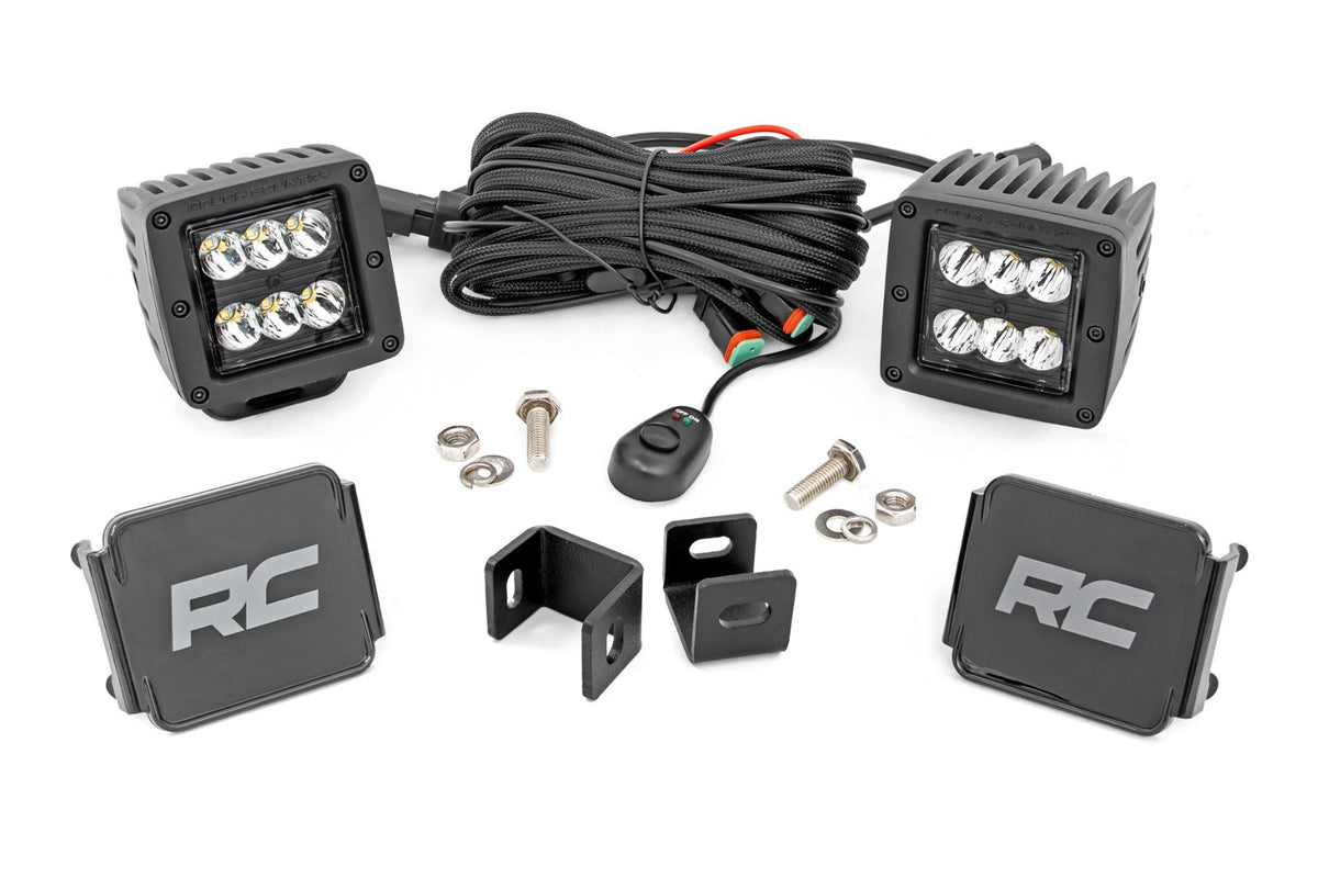 LED Light Kit | Ditch Mount | 2" Black Pair | Spot | Toyota Tundra (22-24)