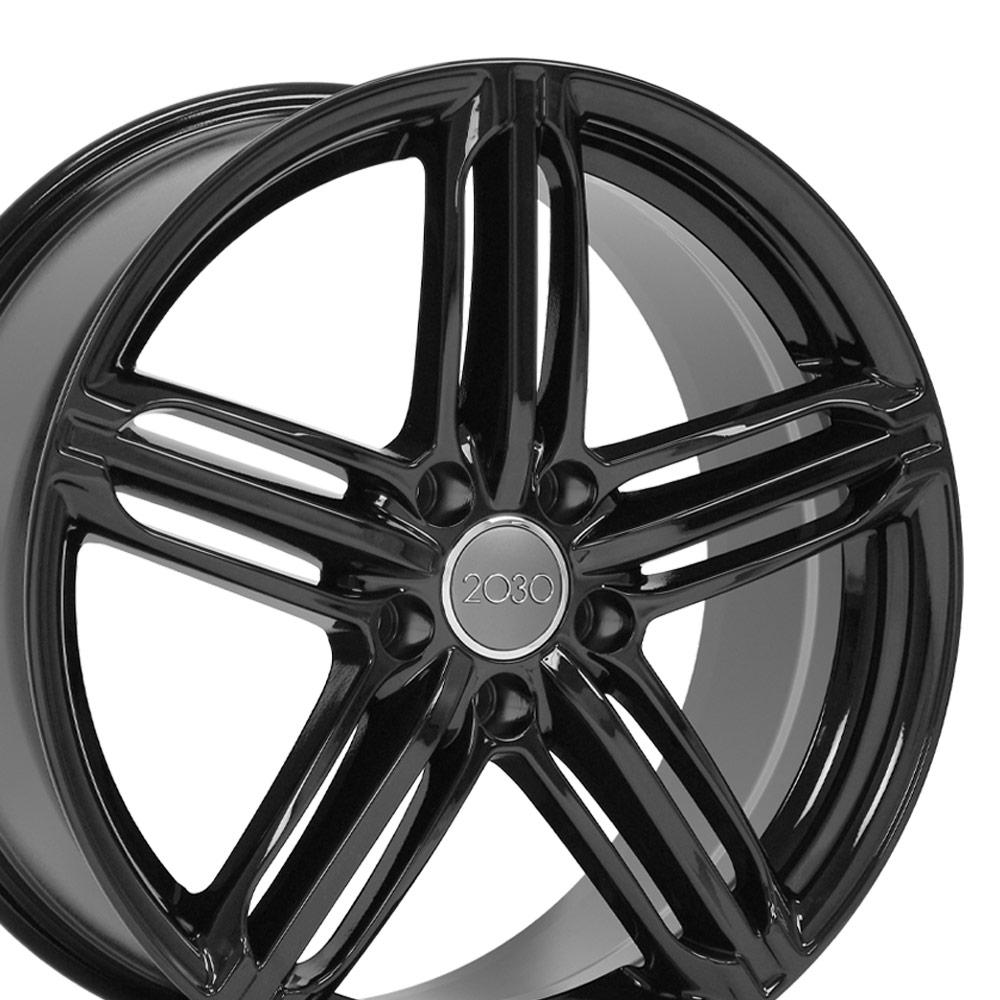 18" Replica AU12 fits Audi RS6 18x8 Black ET45