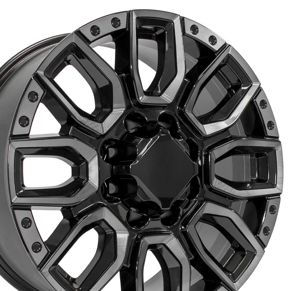20" Replica CV97B 20x8.5 Black Milled Edge with Tinted Clear