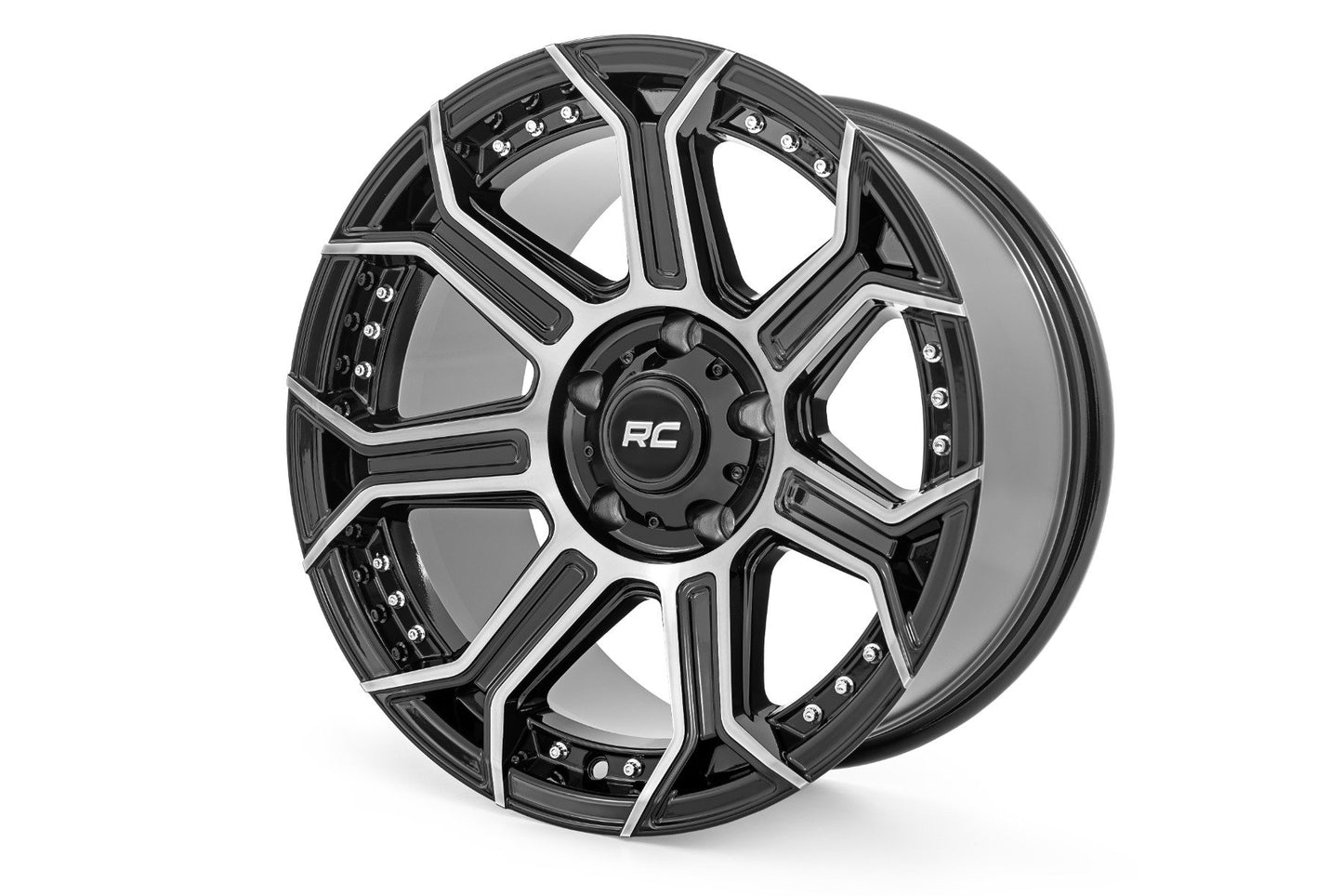 Rough Country 89 Series Wheel | One-Piece | Black Machined Gun Metal | 17x9 | 6x135 | -12mm