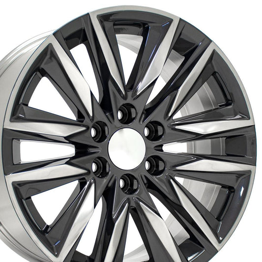 20" Replica CA91 fits Cadillac Escalade 20x9 Gunmetal with Polished Face