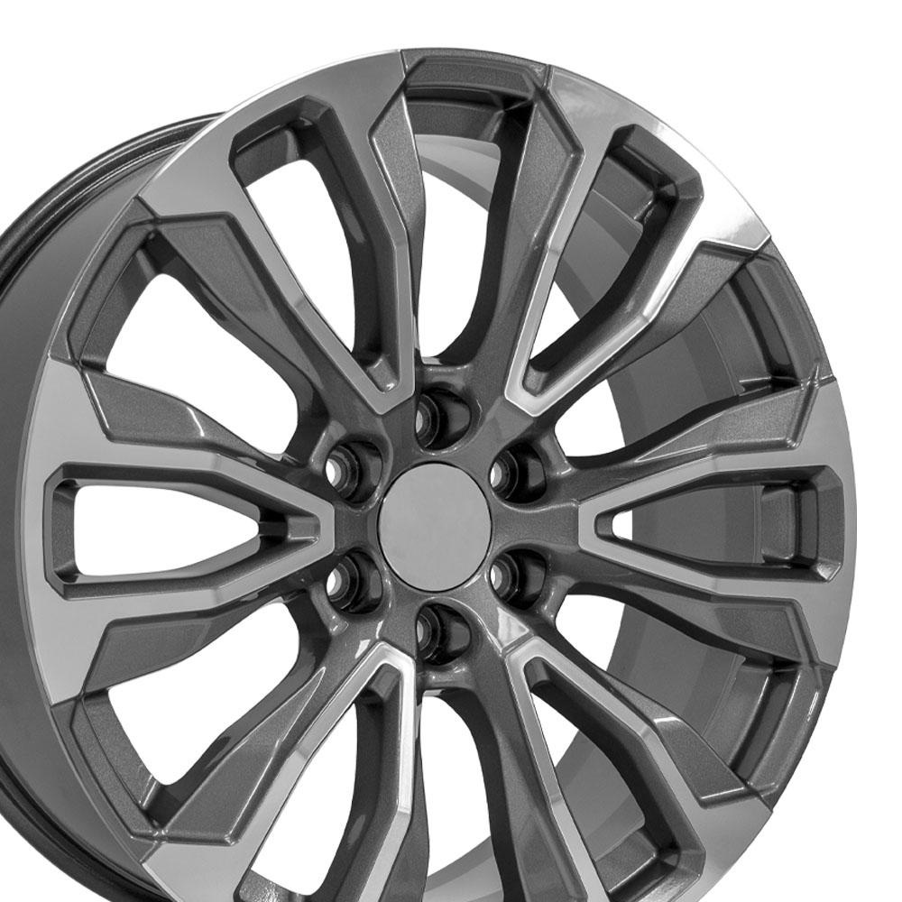 22" Replica CV30 fits GMC Yukon 22x9 Gunmetal Machined