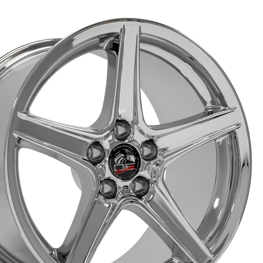 18" Replica FR06B fits Ford Mustang Saleen 18x10 Chrome