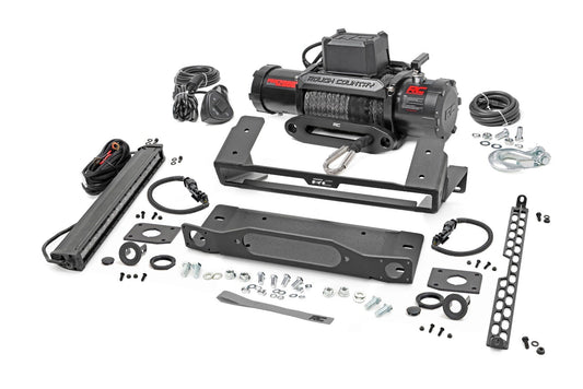 High Winch Mount | All Models | 12000S | 20 Inch Black Single Row LED | Ford Bronco (21-24)