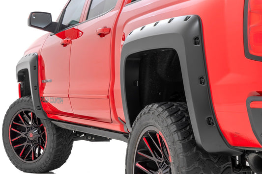 Pocket Fender Flares | 6'7" & 8' Bed | GPA Graphite | Chevy Silverado 1500 (14-18)/2500HD