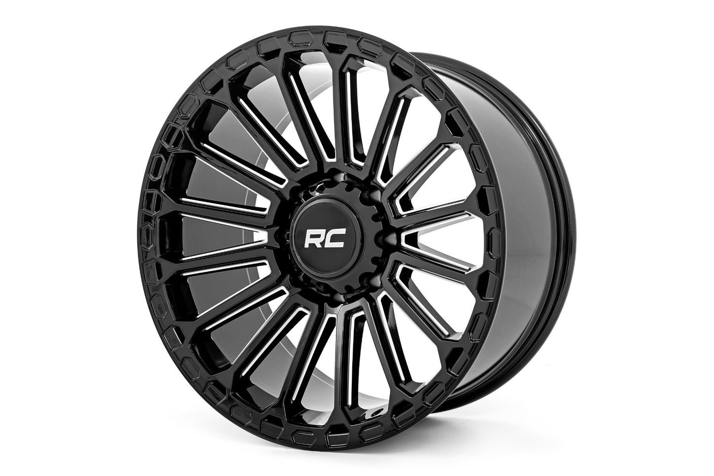 Rough Country 97 Series Wheel | One-Piece | Gloss Black | 20x10 | 5x5 | -19mm